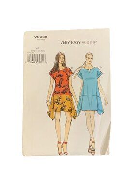 Vogue Patterns V8968 Misses Loose Fitting Dress Sewing Pattern Sizes L-2XL 2014